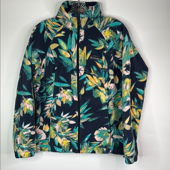 Columbia Centon Springs Printed Full Zip Fleece Jacket Size Small - Picture 1 of 8